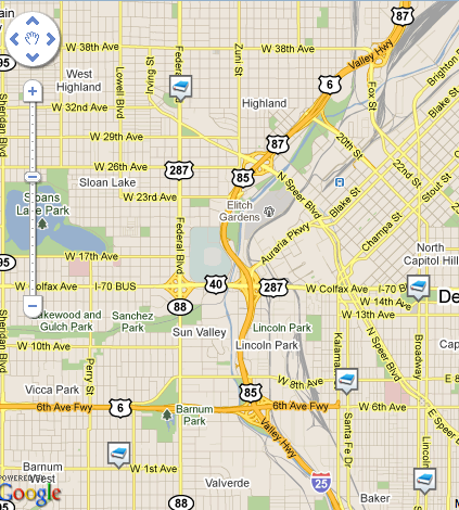 My Neighborhodd Google Map Zoom out screen shot