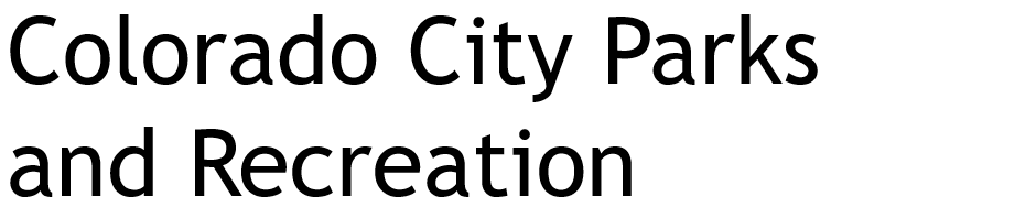 Colorado City Parks and Recreation Logo