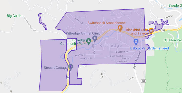 Kittredge Sanitation District Map