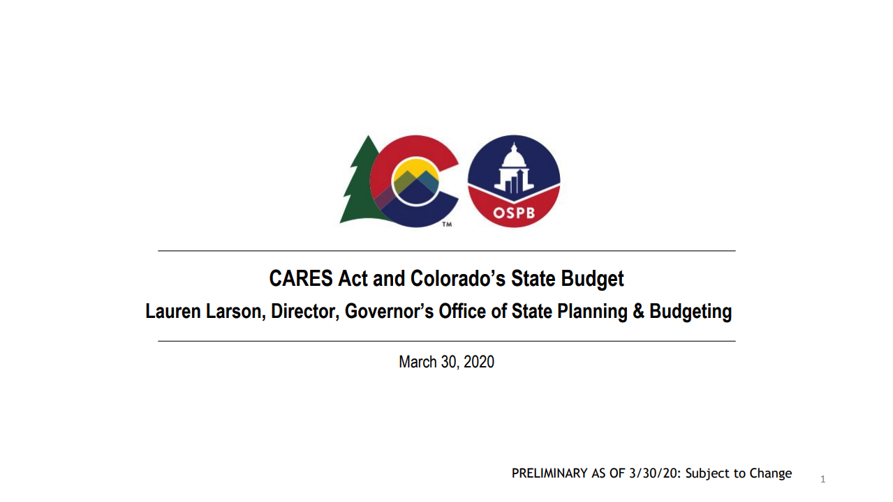 CARES ACT OVERVIEW - 3.30.20
